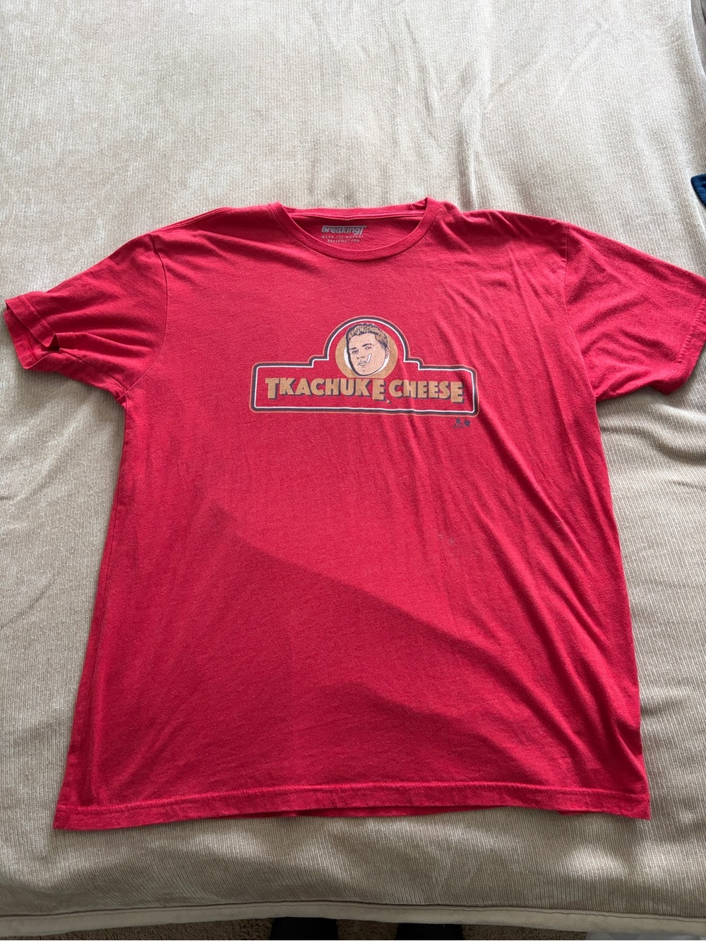 Tkachuk e Cheese Red Graphic Tee - Unbranded